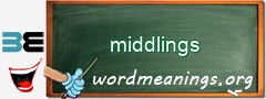 WordMeaning blackboard for middlings